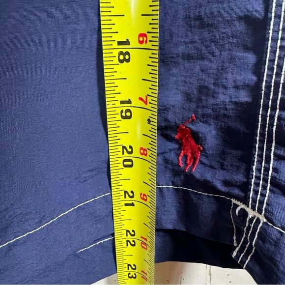 Polo Ralph Lauren Mens Blue Board Shorts Drawstring Relaxed Fit Logo SwimTrunks - Picture 14 of 14